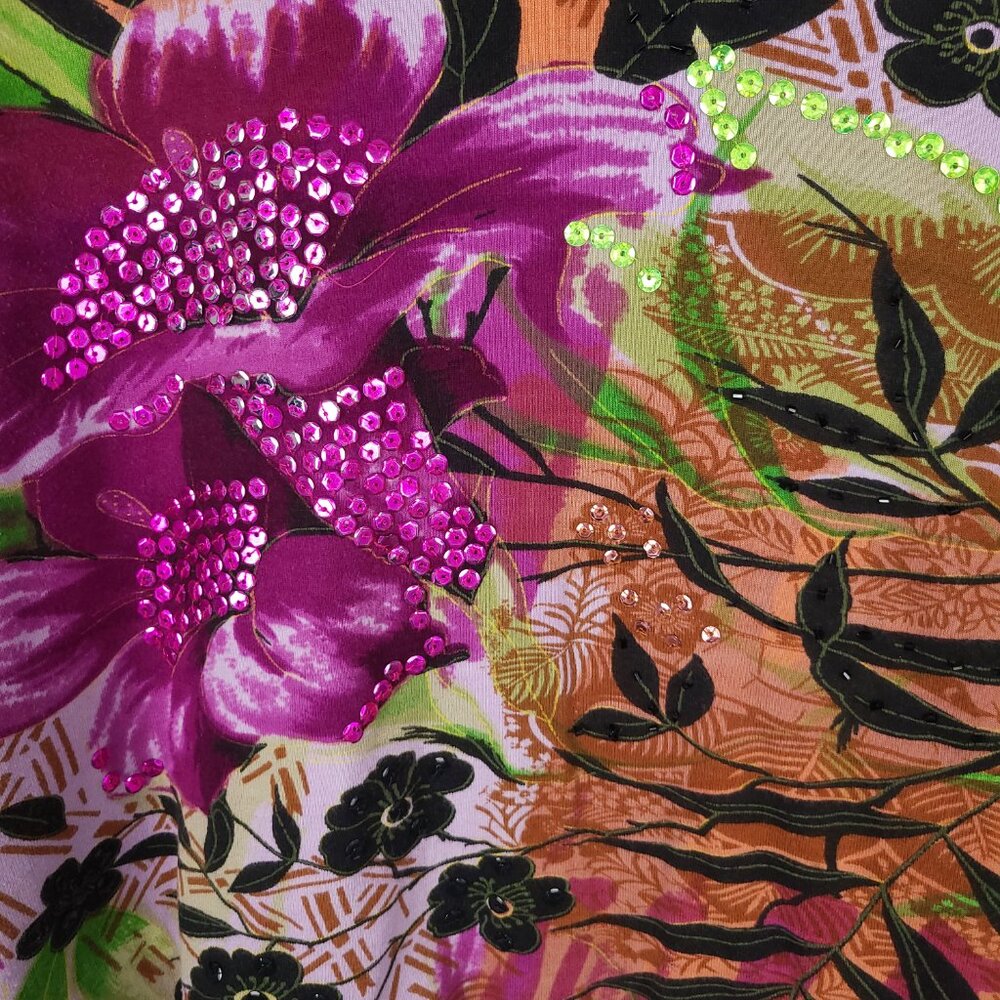 Vintage Embellished Patchwork Top - image 6